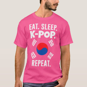 Camiseta Come. Duerme. K-Pop. Repite. K-Pop