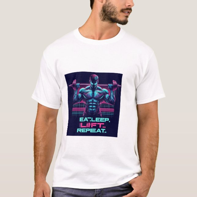 Camiseta Come. Duerme. Levante. Repite. | Tee De Motivación (Anverso)