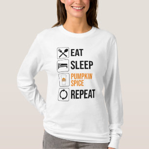 Camiseta Come. Duerme. Mezcla de especias. Repite