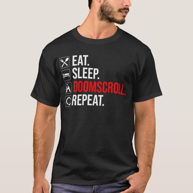 Camiseta Come. Duerme. Pergamino. Repite (Anverso)