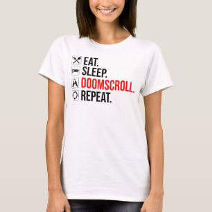 Camiseta Come. Duerme. Pergamino. Repite