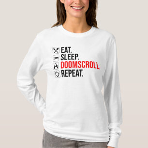 Camiseta Come. Duerme. Pergamino. Repite