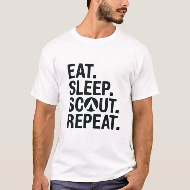 Camiseta Come. Duerme. Scout. Repite. (Anverso)