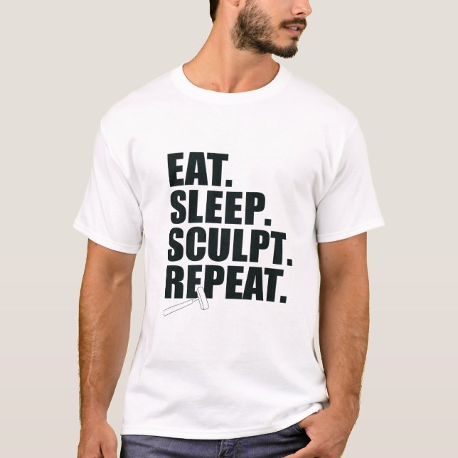 Camiseta Come. Duerme. Sculpt. Repite. (Anverso)