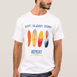 Camiseta Come, Duerme, Surfea, Repite - Vida de Playa