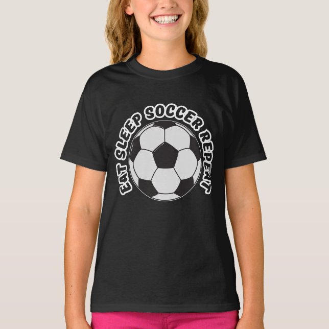 Camiseta come fútbol dormir repetir  (Anverso)