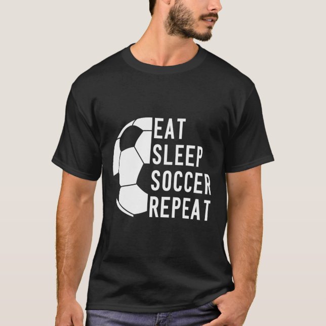 Camiseta Come Fútbol Duerme Repite  (Anverso)