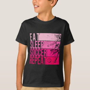 Camiseta Come Fútbol Duerme Repite Divertido Jugador De Cam
