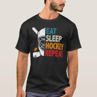 Camiseta Come Hockey Duerme Repite Jóvenes Amantes del Hock