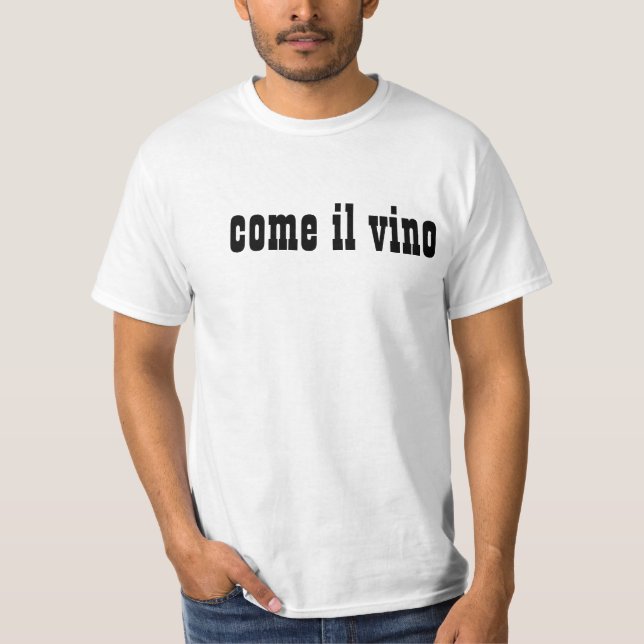 Camiseta come il vino (Anverso)