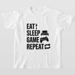 Camiseta Come Juega Duerme Repite Juegos