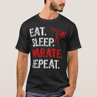 Camiseta Come Karate Duerme Repite Jugador de Karate Divert