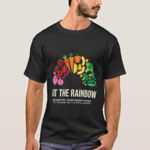 Camiseta Come La Geometría Del Arcoíris Vegetariana Verdura