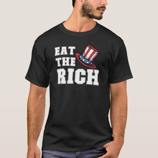 Camiseta Come la rica anti Trump Oligarch USA Political (Anverso)