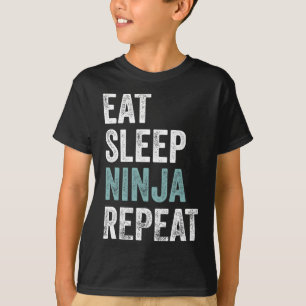 Camiseta Come Ninja Duerme Repite Ropa De Karate Divertida 