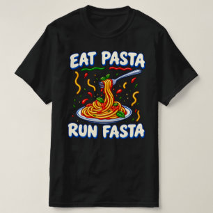 Camiseta Come Pasta Corre Rápido , Pasta Divertida , Comida