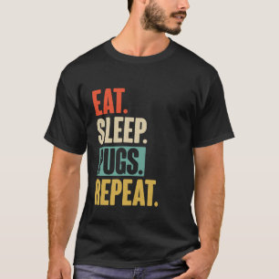 Camiseta Come Pug Repetir - Pug Vintage Retro