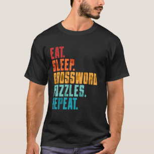 Camiseta Come Rejillas Crucigramas Repite Amante de Crucigr
