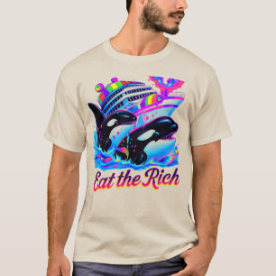 Camiseta Come Rico Ballena 90s Orca Ballena Animal Yate Cam