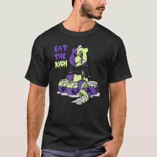 Camiseta Come Ricos Cañón Oso Goteante Púrpura 4s Unisex