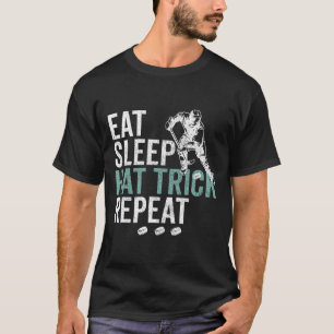 Camiseta Come Sombrero Dormir Truco Repetir Fresco Hockey S