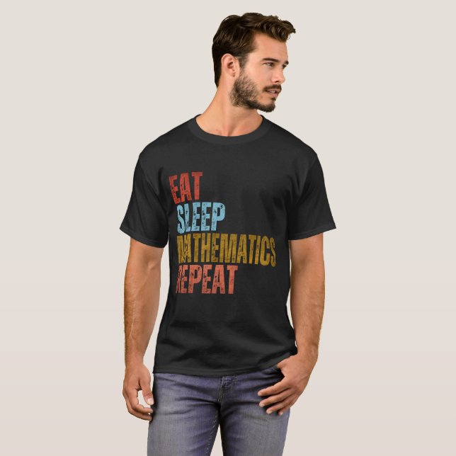 CAMISETA COME SUEÑA MATEMÁTICAS REPITE (Anverso completo)