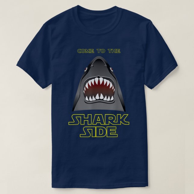 Camiseta Come to the Shark Side Blood Bite Teeth Surf Ocean (Diseño del anverso)