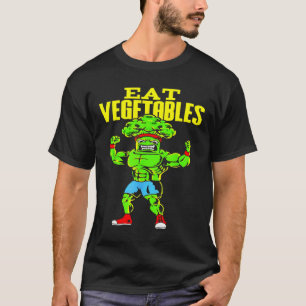 Camiseta Come Verduras Divertido Brócoli Fitness FuerzaDepo
