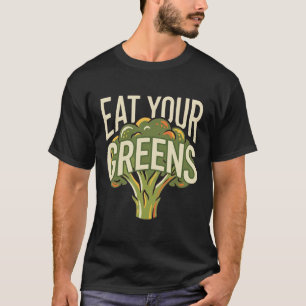 Camiseta Come Verduras Divertido Brócoli Vegetariano Saluda