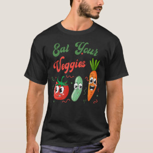Camiseta Come Verduras Retro Vegan Mercado de Agricultores