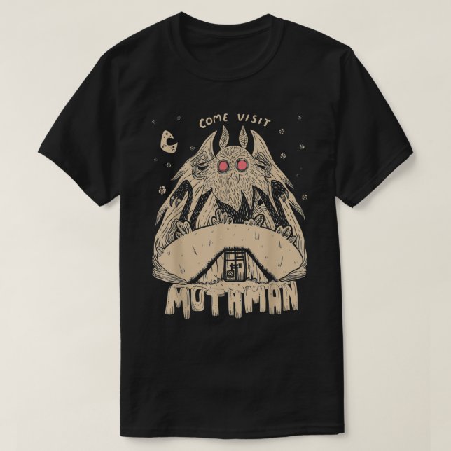 Camiseta Come Visit Mothman  (Diseño del anverso)