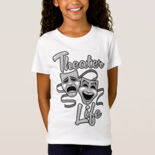 Camiseta Comedia de la vida en teatro y máscaras de tragedi