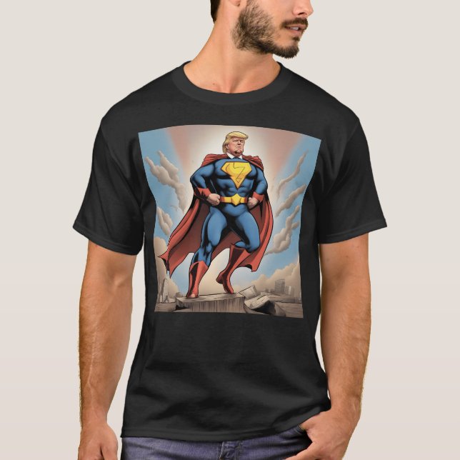 Camiseta Comedia de superhéroes Donald Trump (Anverso)