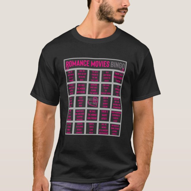 Camiseta Comedia romántica RomCom Bingo (Anverso)