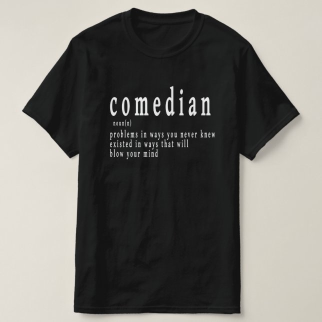 Camiseta Comediante, compañero de trabajo, profesión, comic (Diseño del anverso)