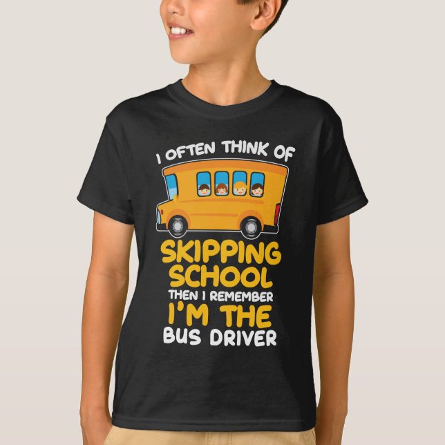 Camiseta Comediantes que conducen autobuses escolares con h (Anverso)
