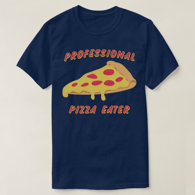 Camiseta Comedor de pizza profesional (Diseño del anverso)