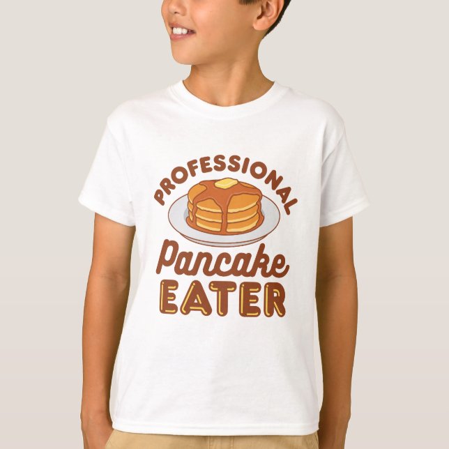 Camiseta Comedor profesional de panqueques (Anverso)