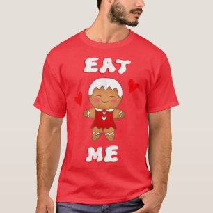 Camiseta Cómeme Navidades graciosos y lindos galleta de pan