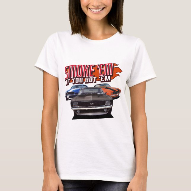 Camiseta cómeme si me tienen los coches clásicos (Anverso)