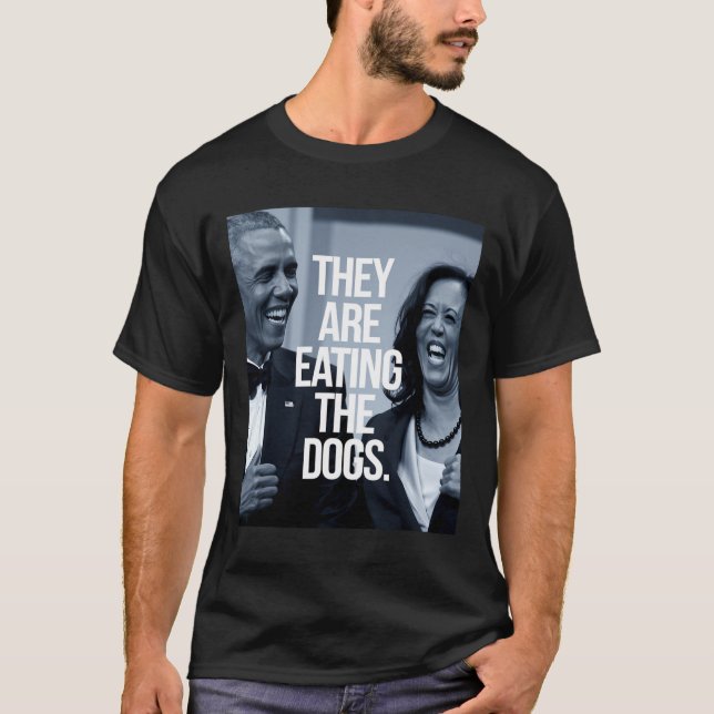 Camiseta Comen A Los Perros Apoyando Al Presidente Kamala (Anverso)