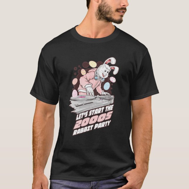 Camiseta Comencemos Con El Fiesta De Conejo De Los Años 200 (Anverso)