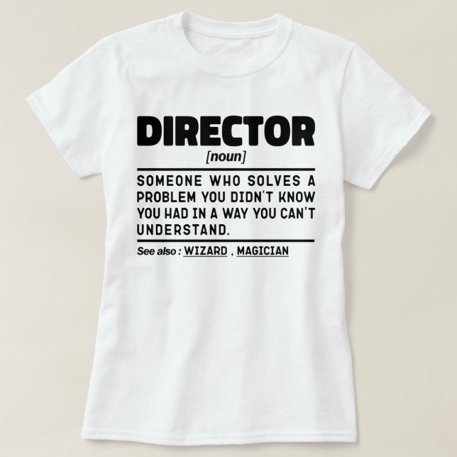 Camiseta Comentario sarcástico del director Noun (Diseño del anverso)