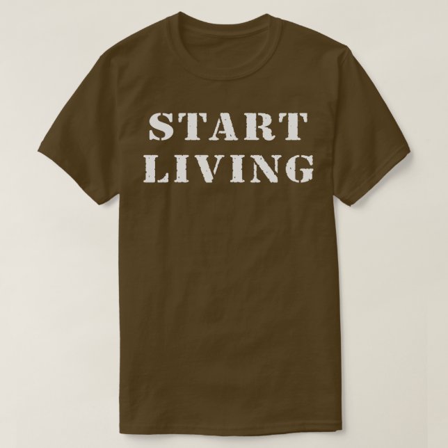 Camiseta Comenzar a vivir (Diseño del anverso)