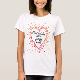 Camiseta Comenzar cada día una cita Inspiradora del corazón