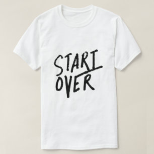 Camiseta Comenzar de Nuevo – Tipografía de Nuevo Comienzo