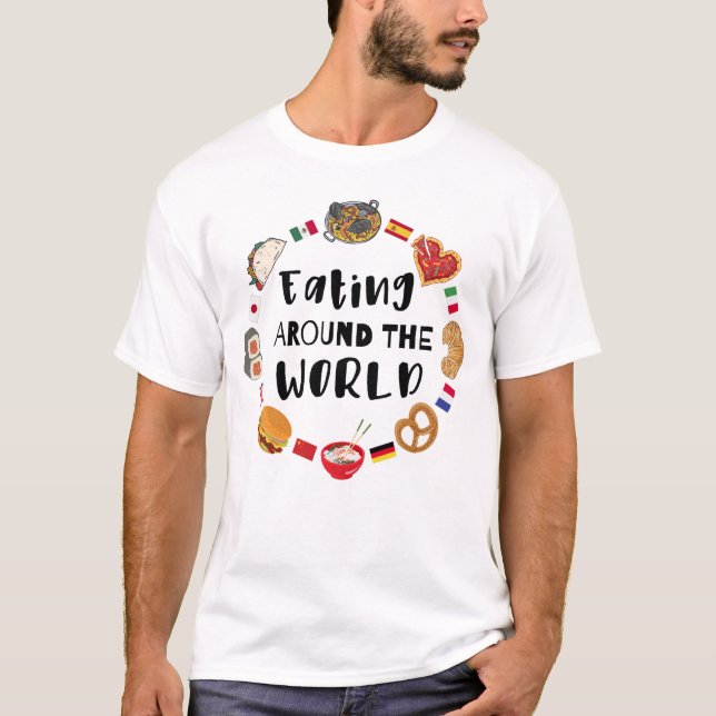 Camiseta Comer alrededor del mundo (Anverso)