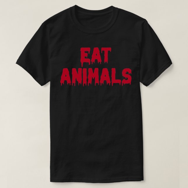 Camiseta Comer animales (Diseño del anverso)