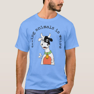 Camiseta Comer animales es curioso, vegano y vegetariano