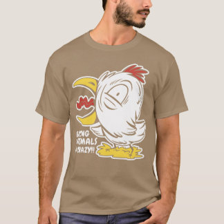 Camiseta Comer animales es loca chica pollo